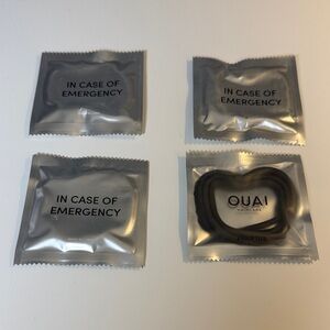 OUAI Emergency Hair Ties Black, Set of Four, New/ Unopened